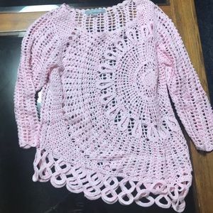 Pink see through shirt